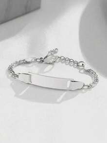 Pulsera ajustable de acero inoxidable chapada en oro de 18K con nombre y fecha personalizados, estilo bohemio, adecuada para uso diario y como regalo, excelente para el Día de Acción de Gracias, decoración, letras, moda, lindo, casual, personalizado, único, regalo ideal para él, regalo ideal para ella, accesorios de moda personalizados para adolescentes, cómodo y fácil de usar, moda de vuelta a la escuela