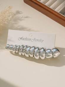 12-36pcs/Set Fashionable Silver Teardrop & C-Shaped Textured Earrings, Classic Styles For Women, Suitable For Year-Round Wear