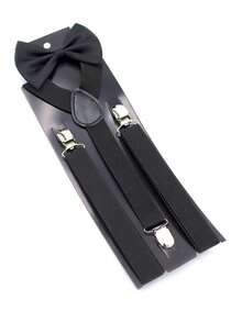 Bộ dây đeo có thể điều chỉnh 2,5cm & nơ màu trơn dành cho nam, trang phục trang trọng & phụ kiện biểu diễn sân khấu - Nhiều màu - Xem 3