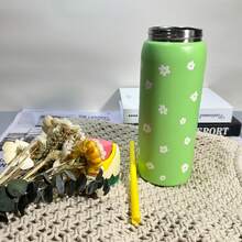 Original 24Oz/32Oz Limited Edition Water Bottle, Sports Water Bottle, Leakproof With Pop-Up Lid, Available In A Variety Of Colors, A Water Bottle Designed For Water Drinkers, Suitable For Fitness, Running, School, Halloween, Thanksgiving Day, Christmas Day Gifts, Gift For Her, New Fashion Women Water Bottle For Women - 32盎司 - 查看 3