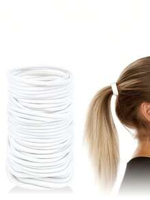 10 Piezas/40 Piezas/80 Piezas/100 Piezas Lazos para el cabello negros de alta elasticidad y grosor, accesorios para el cabello para peinados, scrunchies de cuerda para el cabello, sujetadores de cola de caballo - Herramientas de peinado, bandas de goma, accesorios para el cabello multifuncionales para cabello grueso y rizado para mujeres u hombres, no dañan el cabello, reutilizables, adecuados para la vida diaria, al aire libre, ducha, banda elástica, fiesta casual, trabajo, transporte, deportes, campus, citas, vacaciones, gran regalo para mamás, amigos, parejas, compañeros de clase