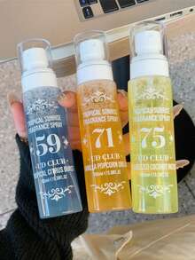 1 Bottle Brazilian Selected Fragrance Mist, Indoor & Outdoor Air Freshener, Scents: Vanilla Popcorn, Caramel Coconut, Forest Floral, Tropical Citrus, Tropical Coconut, Tropical Citrus, Vanilla Popcorn, Vanilla Popcorn, Limited Edition Aroma, Multi-Layer Mood Enhancing Mist, Long-Lasting Natural Fresh Charm Essence, Releases Elegant Lasting Fragrance, Suitable For Dates, Parties, Gatherings, Travel, Holidays, Home, Hotel, Office, Ideal Gift For Family, Relatives And Friends. - Various Fragrances - View 5