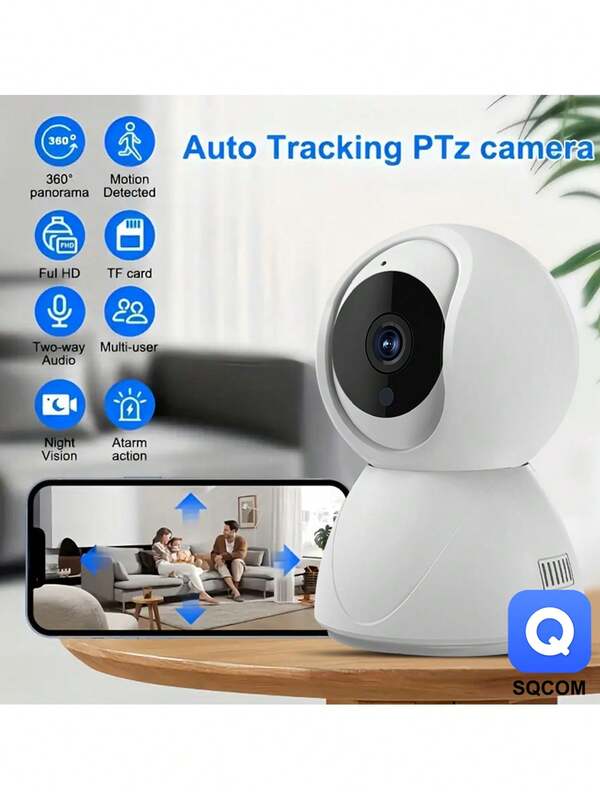 WJG 1 جهاز مراقبة طفل، كاميرا مراقبة طفل بدقة 1080 بكسل عالية الوضوح مع صوت، كاميرا بتردد 2.4 جيجاهرتز/5 جيجاهرتز مع رؤية ليلية، كشف حركة للطفل والحيوانات الأليفة، تخزين سحابي، إنذار، تحكم عبر التطبيق