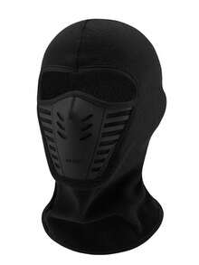 1 pieza Máscara facial para hombres, Pasamontañas a prueba de viento para motocicleta, ciclismo y deportes al aire libre, máscara de esquí transpirable y a prueba de polvo, temporada de regreso a la escuela - Negro - Ver 7