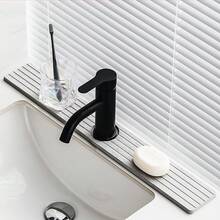 YUUTY Mezcladora para Lavabo de Baño - Acero inoxidable Grifo de baño de un, para Baño Grifo para con cubierta, Llave Mezcladora para Lavabo con 2 Mangueras. (Negro mate) - Negro Mate - Ver 7