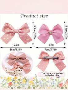 4/8pcs Pet Bow Hair Clips Set, Dog Hair Accessories, Cat Hair Clips, Cute Bow French Bulldog Cat Hair Decor, Holiday Decoration (Random Colors)