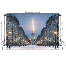 Horizontal Photographic Background For Photo Shoots Sublimated Fabric 3D Fireplace Garland Realistic Christmas Scene 2.20x1.50cm - FF-3264 - 查看 2
