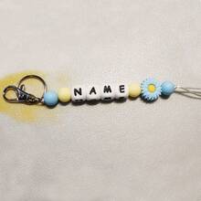 1pc Customized Silicone Bead Keychain, Personalized English Letters, Name Keychain, Bag Accessories, Unique Customized Gifts - Silicone Keychain - View 44