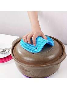 Silicone Placemat For Hot Pan And Pot Pads. Heat Resistant Counter Mats For Tables Placemats Countertops, Spoon Rest And Large Coasters Anti Fouling And Anti Slip