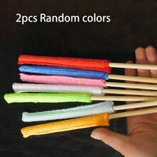 5pcs-Long-Handled Microfiber Car Cleaning Brush For Air Conditioning Vents, Blinds And Tight Spaces - Ideal For Vehicle And Home Cleaning