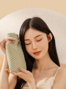 Plush Hot Water Bottle, 500ml/1000ml Hot Water Bottle,Pvc Hot Water Bag, Warm Hands-Free Non-Exploding Non-Leaking Cute Embroidered Simple Portable Removable Warm Hands And Feet Applicable Hot Water Bottle,Suitable For Women's Menstrual Cramps And Local Cold Relief