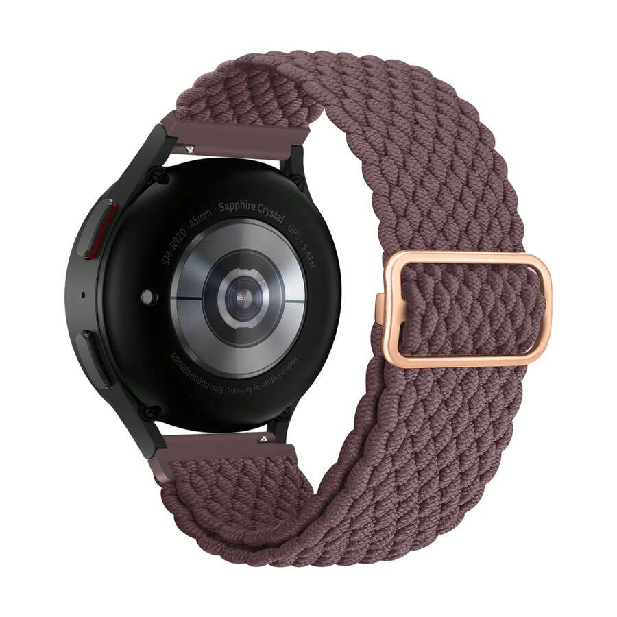 弹性尼龙单圈表带,兼容三星 Galaxy Watch 7 6 5 4 3 2 1 40 毫米 44 毫米,兼容华为手表 Galaxy Watch 5 Pro 表带 45 毫米/手表 6 4 经典表带 42 毫米 46 毫米 43 毫米 47 毫米/Active 2 男女款,20 毫米 22 毫米柔软尼龙弹性编织表带,可作为返校学生的礼物 - 煙紫 - 查看 1