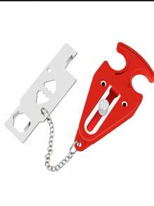 1 件旅行门锁，可拆卸和升级的 2 孔门锁，用于旅行和个人保护 - 无需钻孔，酒店房间手动门挡，提高安全性 - 彩色 - 查看 18