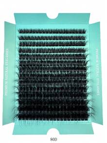200pcs/180pcs/160pcs/140pcs/120pcs Faux Mink Eyelashes 200D/160D/120D/100D/80D/60D 8D Luxurious Fluffy DIY Cluster Lashes - 12-20mm Mixed Length Eyelash Extension 0.07mm Russian D Curl Thick & Reusable Dramatic Lashes, Easy For Beginners - D - 查看 14