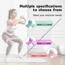 Adjustable Weight Bench 3 Level Resistance Bands - For Home Gym Fitness Stretching, Strength Training,Stretch Bands For Working Out Women Or Men - Hồng - Xem 4