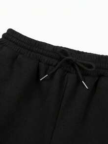 Urban Style Wide Leg Flannel Premium Hip Hop Sweatshirt Soft Wide Pants Pink Crosses Model - Black - View 3