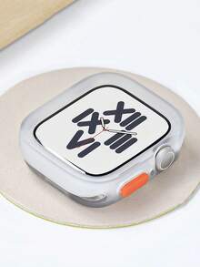 2pcs/Set Women Men Fashionable Casual Cute Soft TPU Hollow Out Protector Cover Comfortable Matte Anti-Fall Watch Case, Compatible With Apple Watch Case 40/41/42/44/45/46/49mm, For Apple Watch Series Ultra/SE/11/10/9/8/7/6/5/4, Clear+Black