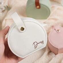 Personalized Name Travel Jewelry Box, Mother's Day Gift, Valentine's Day Gift, Simple Gift For Family And Friends