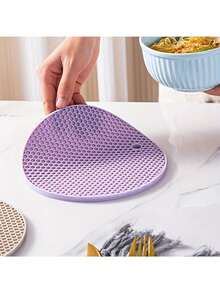 Silicone Placemat For Hot Pan And Pot Pads. Heat Resistant Counter Mats For Tables Placemats Countertops, Spoon Rest And Large Coasters Anti Fouling And Anti Slip