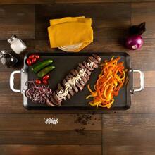 Durable Double Burner Griddle 20 X 11 100 Pure Aluminum With Nonstick NSF Certified For Frying Searing Grilling Browning Ideal For Home Commercial Kitchen Pack Of 1 - 黑色 - 查看 8