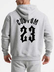 Customized Personalized Men's Hooded Sweatshirt. With Multiple Text Options Available. Just Upload The Picture And You'll Get It. A And Fashionable Choice. Make A One-Of-A-Kind Personalized Hooded Sweatshirt. This Is A Gift For Yourself And Also A Great Choice For Your Friends.