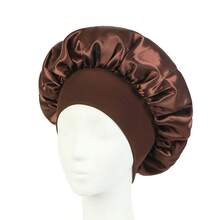 1 pieza/2 piezas/3 piezas Gorro de satén de borde ancho y alta elasticidad para mujeres, belleza, cuidado del cabello, posparto, quimioterapia