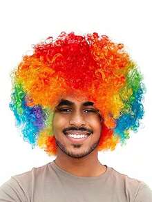 1pc Colorful Clown Wig, Suitable For Various Parties And Cosplay - Color - View 3
