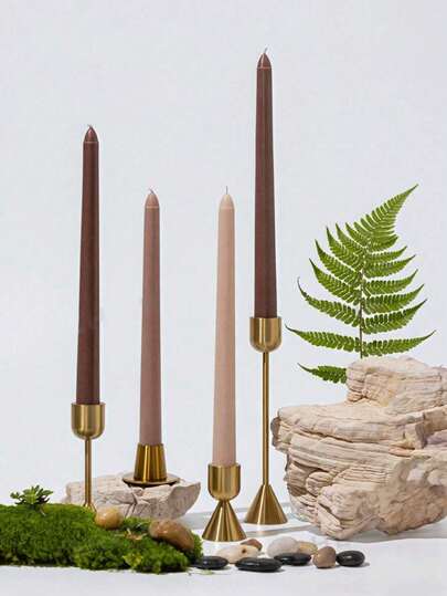 4 Stücke/8 Stücke/12 Stücke braune Serie Kerzen Dekoration, rauchfreie Dinner Kerzen, Heim Dekoration Kerzen, Hochzeits Kerzen, Party Kerzen, Heim Dekoration Dekorationen, Geburtstags Geschenk, Abschluss Geschenk, Party Kleine Geschenke, Besonderes Geschenk
