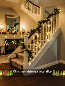 1 Stücke Neue Weihnachtsdekoration Saugnapf, Stern und Glocke Drei-Teile-Saugnapf, Schneeflocke Fensterdekor Saugnapf, Schneeflocke, Stern, Glocke, Weihnachts-Stimmungsbeleuchtung, batteriebetrieben, Weihnachten und Neujahr, Party-Zubehör und Dekorationen, Weihnachtsbaum Dekorationen