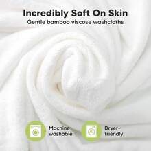 Paquete de 6 toallitas orgánicas para bebés - Toallitas suaves de viscosa de bambú, toallitas para bebés, toallitas para recién nacidos, niños, toallas de baño para bebés, toalla facial, toallitas para lavar la cara (rosa rubor) - azul - Ver 7