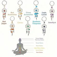 14pcs/Set Dreamcatcher Keychain Set, Mixed Colors, Alloy & Stone Material, Suitable As Wallet Pendant And DIY Keychain Decor Bag Lanyards With Id Holder Car Accessories Bag Charms Christmas Gift
