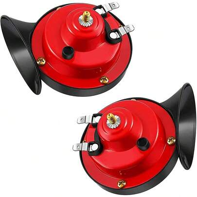 2 Pack 12V High Low Tone Universal Fit Super Loud Car Horn