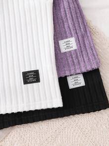 3pcs/Set Girls' Long Sleeve Soft & Comfortable Ruffled Hem Fashion Tops, Suitable For Layering Or Outerwear, Spring/Autumn - Multicolor - View 5