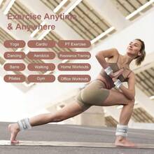 POKYGO Pesas de Tobillo Ajustables para FitnessJuego de Pesas de Entrenamiento de Fuerza de Muñeca Tobillo y Brazo Pierna Pesos Muñeca con Correa Ajustable para Ejercicio Footing Yoga Gimnasio - Gris 2x1 kg - Ver 6