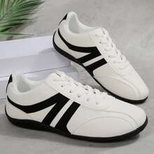 Womens Shoes Gum Sole Walking Outdoor Tennis Classic Sneakers Four Season Fall Winter - 白色 - 查看 3