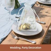 100/200件套婚礼回礼套装 - 婚礼宾客回礼 - 婚礼纪念品 | 内含心形茶漏、迷你茶匙、感谢卡、透明纱袋 | 适用于婚礼、生日、派对、圣诞节、周年纪念、乔迁之喜、毕业典礼 | 婚礼派对用品 | 新娘送礼会回礼 | 宾客礼物 - 婚禮禮品套裝 - 查看 7