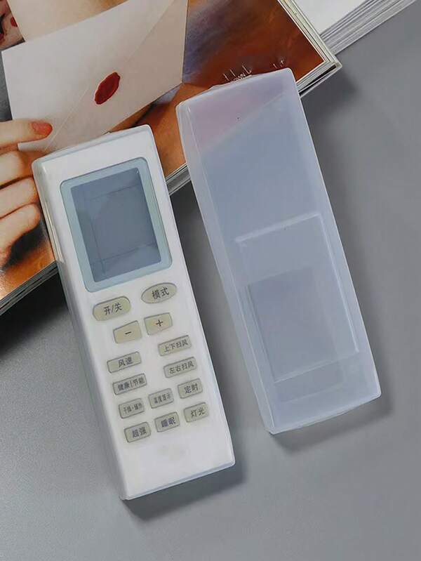 1pc Clear Remote Control Cover, Transparent Silicone Remote Control Protector, For Home For School,Office,Household,Travel,Bag,Organizer,Storage