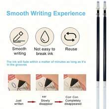 12 piezas, con función de tinta mágica que desaparece, que incluye 1 soporte para bolígrafo, 10 recambios y 1 mango (color aleatorio), adecuado para libros de práctica de caligrafía con ranuras y libros de seguimiento.