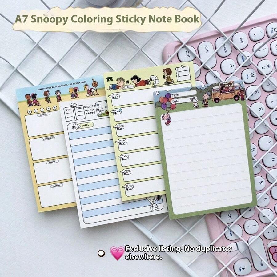 SNOOPY 1本史努比A7迷你笔记本笔记小型便携式笔记本口袋本计划让学生轻松追踪他们的笔记本（随机款式）