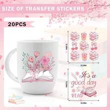 AFRITEE Transfer UV DTF Decals - 20 Sheets Vintage Birds UV DTF Cup Wraps For 16 Oz Glass Water Bottle, Cute Ladybug Bee Dragonfly Flowers Rub On Transfer Stickers For DIY Furniture Crafts Decals