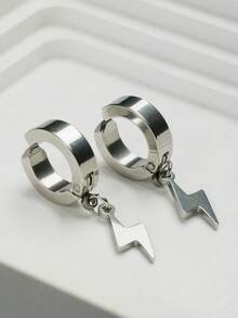 3 件/1 对 男士个性化不锈钢耳夹，无耳，耳套式，男女适用，日常佩戴