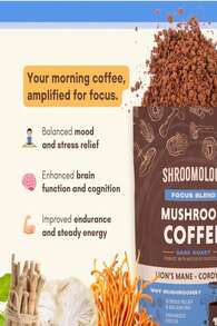 360 Nutrition Instant Mushroom Coffee With Chaga Superfood Mushroom And Prebiotics, Probiotics For Gut Health, And Focus Support | Dark Roast, No Added Sugar 5 Oz (Gut Blend) - Tên hương vịA - Xem 4