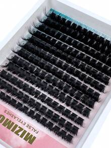 240pcs/216pcs/192pcs/168pcs/144pcs 8D Luxury Fluffy DIY Cluster Lashes - 10-20mm Mixed Length Eyelash Extension 0.07mm Russian D Curl Thick & Reusable Dramatic Lashes Easy For Beginners - 12 Rows 60D/80D/100D/120D/160D/200D Diverse Pack - D - 查看 5