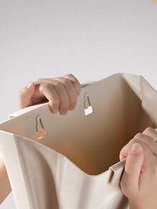 1 件可折叠壁挂式垃圾桶，多功能大容量大直径垃圾收集不能弯曲，厨房柜门悬挂式折叠垃圾桶，壁挂式食物垃圾桶容器，浴室厨柜书桌抽屉卧室垃圾袋架，橱柜悬挂式垃圾收纳，汽车垃圾收纳，厨房配件 - 灰色 - 查看 5