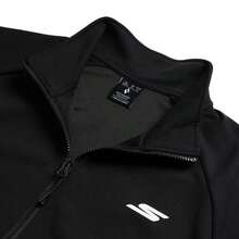 Skechers Soft Knit Jacket/Outerwear, Unisex Gym & Workout Wear P225U135 - Smoky Black - View 3