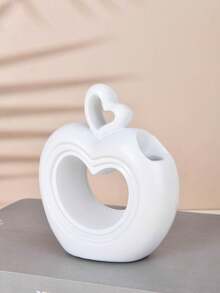 1 Nordic Creative Apple-Shaped Living Room Floral Decoration, Resin Dried Flower Vase, Home Decoration, Entryway Tabletop Flower Container, Living Room Accessory