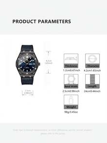 男士商务韩版时尚双日历皮带帅气百搭休闲石英手表