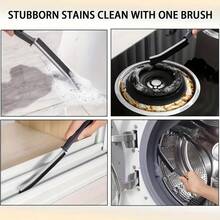 Conjunto de 5 escovas multiuso para fendas, escova de limpeza de fendas estreitas, escova para rejunte de azulejos de banheiro, limpador de fendas com cerdas duras, adequado para casa, restaurante, azulejos de cozinha, limpeza de trilhos de janelas - Preto - Ver 10