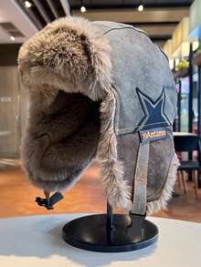 冬季男士飞行员捕手帽：毛绒衬里，防寒保暖