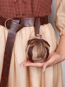 1 Bộ bình đựng thuốc bằng da PU mềm có nút bần kiểu Trung cổ, túi đeo hông/túi đeo vai kiểu giả tưởng, bình đựng thuốc ma thuật kiểu phù thủy thời Phục Hưng, phụ kiện trang phục Halloween phong cách Punk, trò chơi nhập vai LARP chợ Viking. - E - Xem 13
